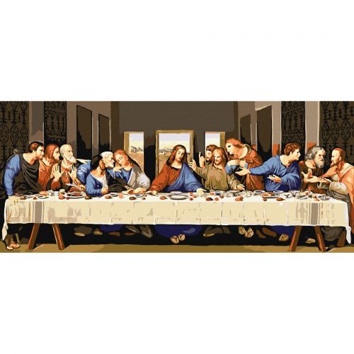 Картина за номерами "Тайна вечеря - Леонардо да Вінчі" 30х70 см