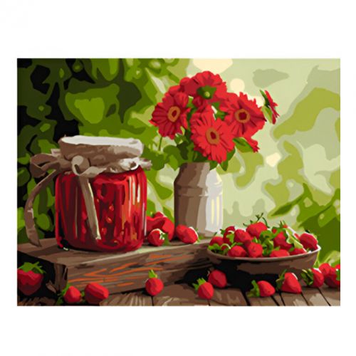 Картина по номерах "Полуничне варення" 30х40 см