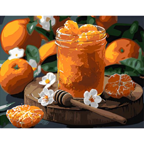 Картина по номерах "Мандариновий мед"" 30х40 см
