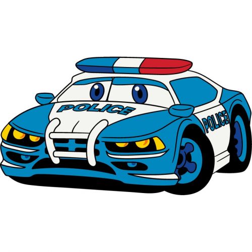 Дитяча розмальовка. Розпис по полотну "Поліцейська машинка" (25х30 см)