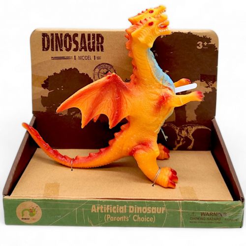 Фігурка гумова, озвучена, "Дракон" (коробка - 23,5х10,5х19 см), трьохголовий