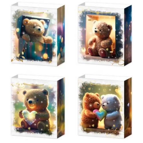 Пакет подарунковий Ведмедики (26х10х32 см), мікс видів