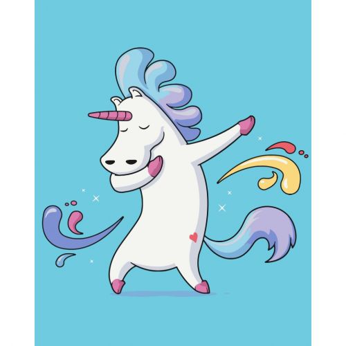 Картина по номерах "Крута єдиноріжка" 40х50 см