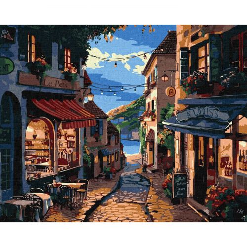 Картина по номерах "Французька вуличка" 40х50 см