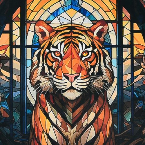 Алмазна мозаїка (не повна викладка) "Могутній погляд" 30х30 см