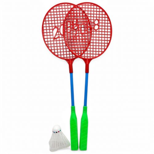 Набір для бадмінтону, пластиковий (2 ракетки, воланчик), міні, 45 см (червоний)
