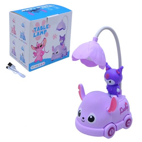 Лампа-нічник дитяча LED аніме "Куромі на машині" (бузкова)