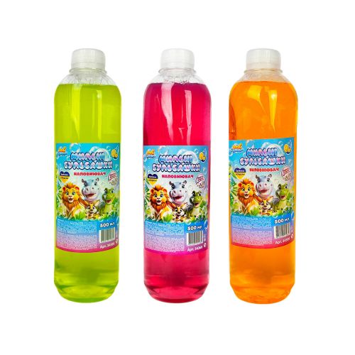 Наповнювач для мильних бульбашок (500 мл) ароматизований "Пані Булька" (мікс кольорів ціна за 1 шт)