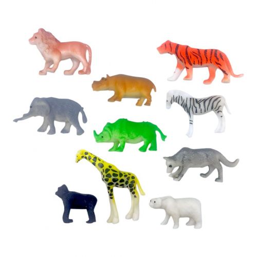 Фігурки гумові "Дикі тварини", 10 штук