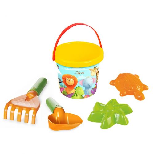 Набір для піску "Звірятка"  5 ел. з термонаклейкою