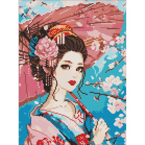 Алмазна мозаїка "Японська красуня" 30х40 см