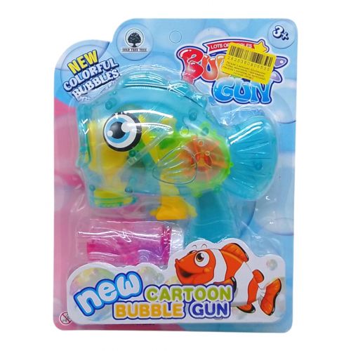 Пістолет з мильними бульбашками "Рибка" механічний (синій)