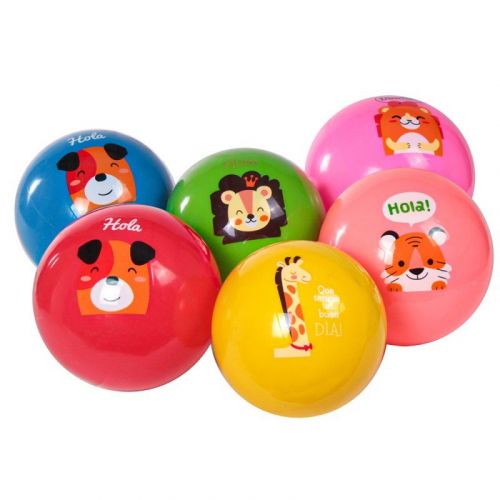 Мʼяч дитячий "Звірята", 12,7 см, (мікс видів, малюнок трапляється рандомно), 3 штуки в сітці