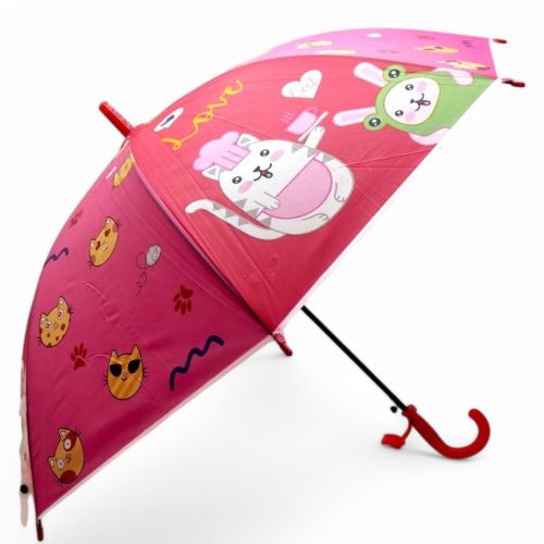 Парасолька, висота - 66 см: діаметр купола - 77 см (червоний)