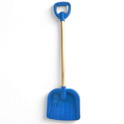 Лопата №4 з деревʼяною ручкою, 80 см (синя)