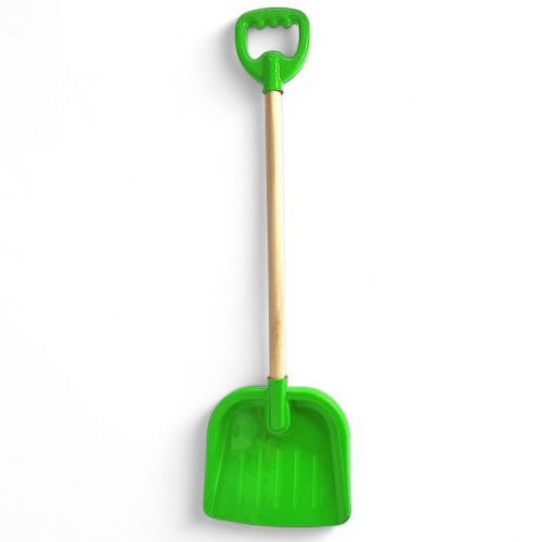 Лопата №4 з деревʼяною ручкою, 80 см (зелена)