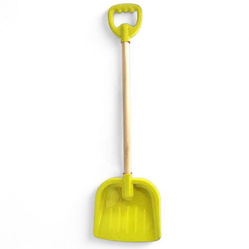 Лопата №4 з деревʼяною ручкою, 80 см (жовта)
