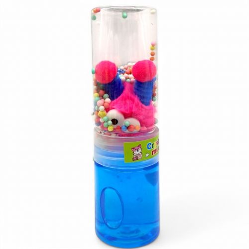 Слайм з кульками і фігуркою "Пухнастик" (блакитний)