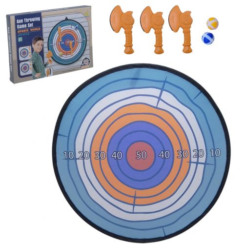 Дартс "Axe Throwing" 2 мʼячика, 3 сокири, 56 см, на липучках