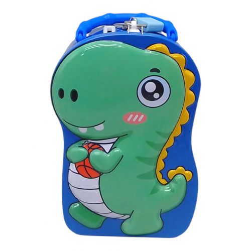 Скарбничка дитяча, металева "Діно-сумочка" (блакитний)