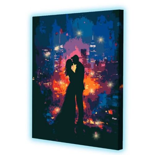 Картина по номерах зі світлодіодною підсвіткою "Яскраві пульсари" 40x50 см