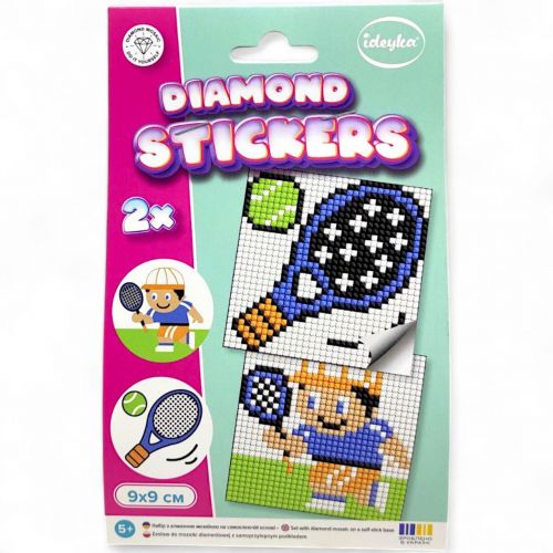 Набір з алмазною мозаїкою на самоклеючій основі "Теніс" 9x9 см