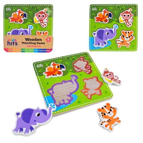 Іграшка деревʼяна Рамка-вкладиші Зоопарк 15 х 15 см