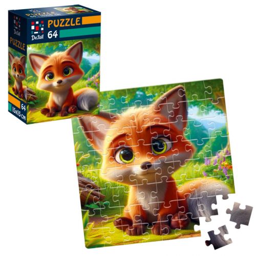 Пазли "De.tail. Допитливе лисеня" 64 деталі