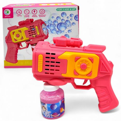Пістолет з мильними бульбашками (рожевий)
