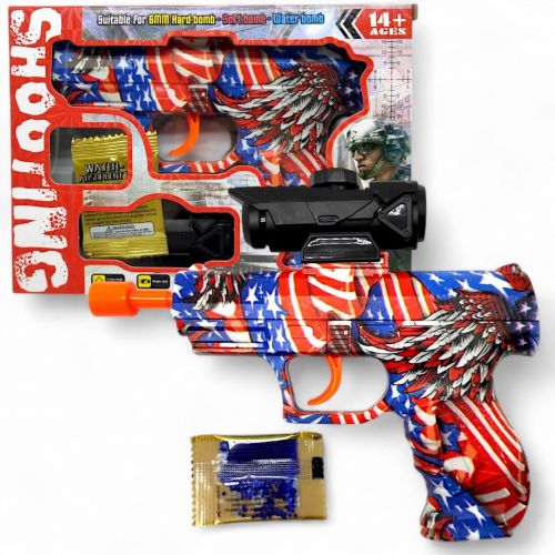 Пістолет стріляє орбізами, в коробці (американський)