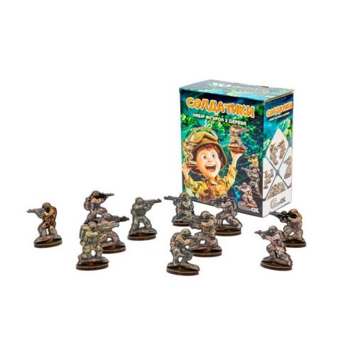 Набір фігурок з дерева "Солдатики", 15 солдатиків, 4+