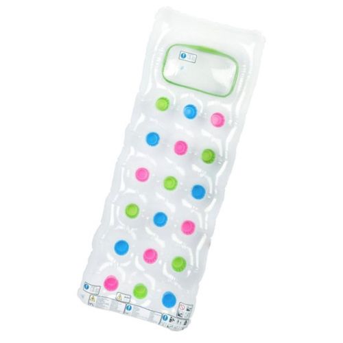 Надувний матрац з підголовником (зелений)