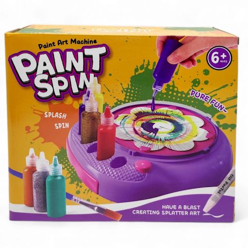 Набір для малювання (електрична машинка, що обертається, 7 кольорів фарб, основи для малювання)