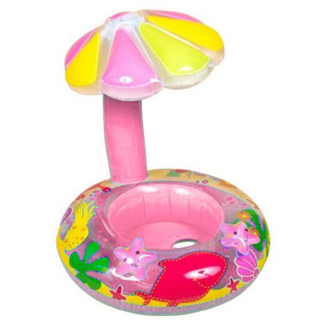 Надувне коло з сидінням Пальма 60 см (РОЖЕВЕ) малюнок може відрізнятися