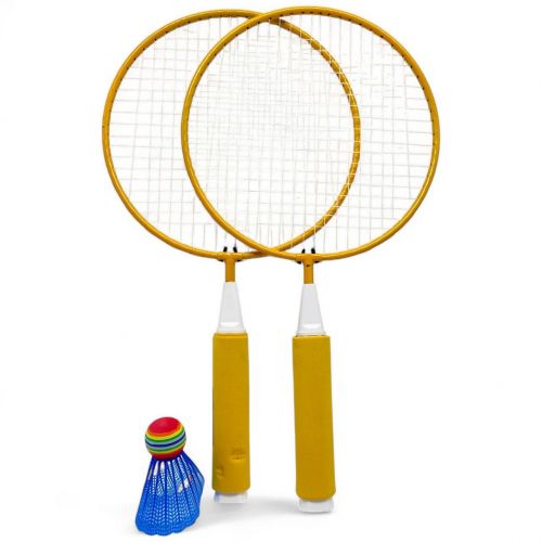ДИТЯЧІ РАКЕТКИ ДЛЯ БАДМІНТОНУ 43 СМ В СІТЦІ (ЖОВТІ)