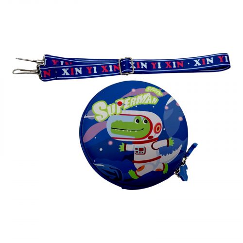 Сумочка кругла “Герой” 13 см (космонавт, синій)