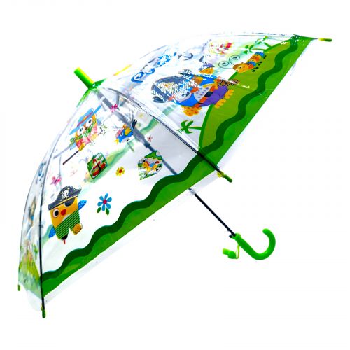 Парасолька зі свистком дитяча "ПІРАТИ" (85 см.), ЗЕЛЕНА