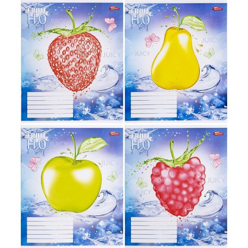 Зошит кольоровий 12 аркушів, клітинка (20 штук в упаковці)