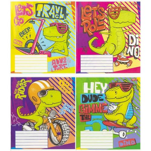 Зошит кольоровий 12 аркушів, клітинка (20 штук в упаковці)