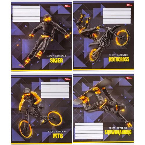 Зошит кольоровий 18 аркушів, лінія (20 штук в упаковці)