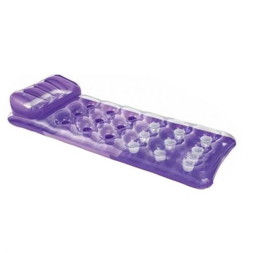 Надувний матрац з подушкою (фіолетовий)