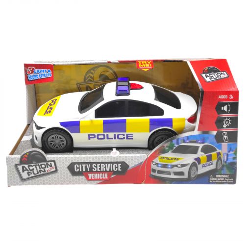 Інерційна машинка зі світл. та звук. ефектами "Поліцейська" з батарейками (38,5x15x21 см)/Kool Speed