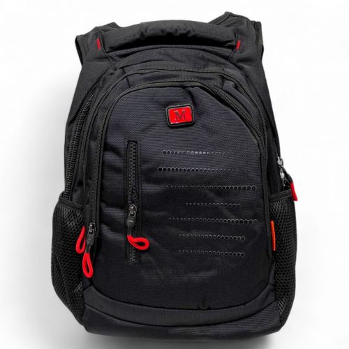 Рюкзак шкільний, 30х43х15 см (ЧОРНИЙ З ЧЕРВОНИМ)
