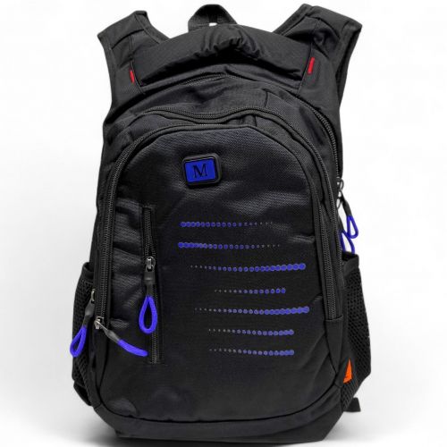 Рюкзак шкільний, 30х43х15 см (ЧОРНИЙ З СИНІМ)