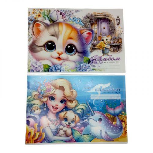 Альбом для малювання, 100г, на скобі, 202х292 мм, 16 аркуш. МІКС ВИДІВ