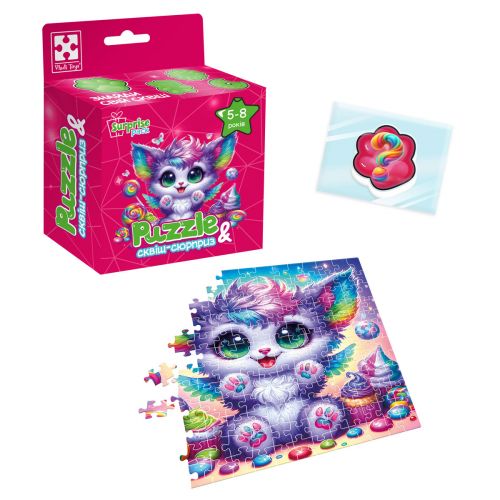 Гра розвиваюча пазли із сюрпризом "Кольорове кошеня"