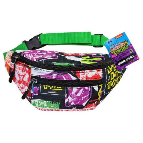 Сумка бананка "Черепашки-ніндзя. Графіті" 24х11 см