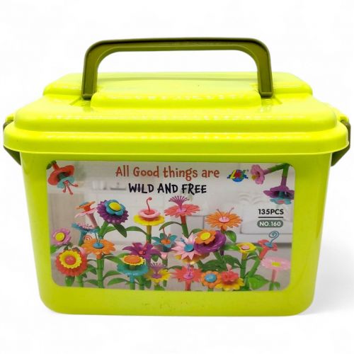 Конструктор "Квітковий сад" в контейнері (135 дет) .28,5*20*18 см