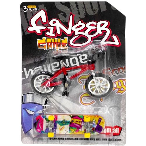 Пальчиковий скейт та велосипед Швидкість 10,5 см (ЧЕРВОНИЙ)