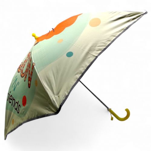 Парасолька тростина, поглиблений купол, світовідбиваючі смужки, свисток; висота - 66 см, діаметр купола - 77 см (ЖОВТА)